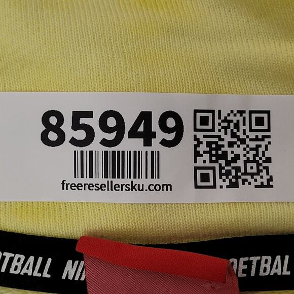 NIKE FC Zip Hoodie Womens Large 24x24 Baggy Boxy Yellow Bleached - Picture 5 of 16